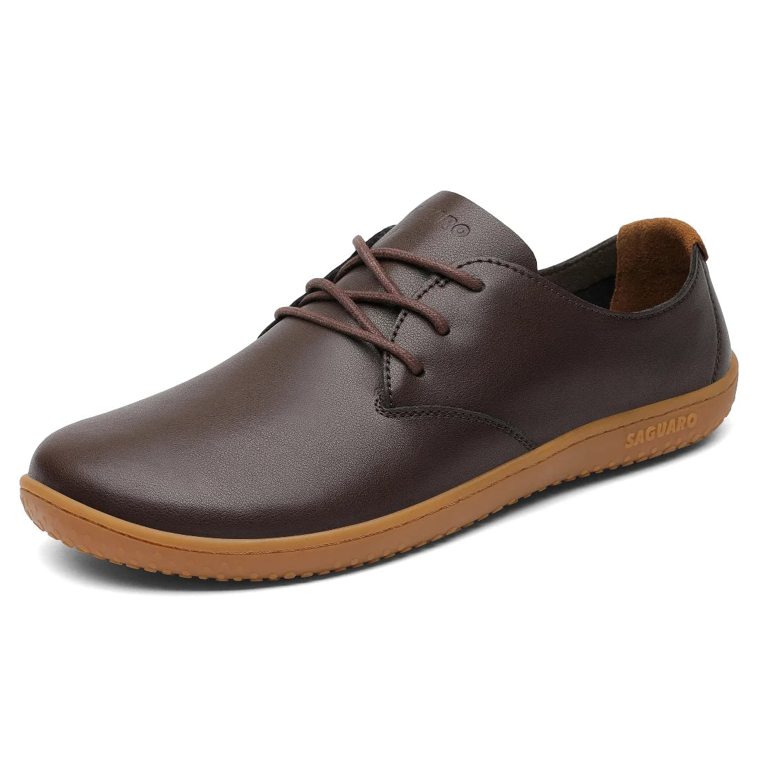 Calzado barefoot de transición Saguaro Dream III café, ideal para quienes buscan salud podológica sin perder el estilo casual.