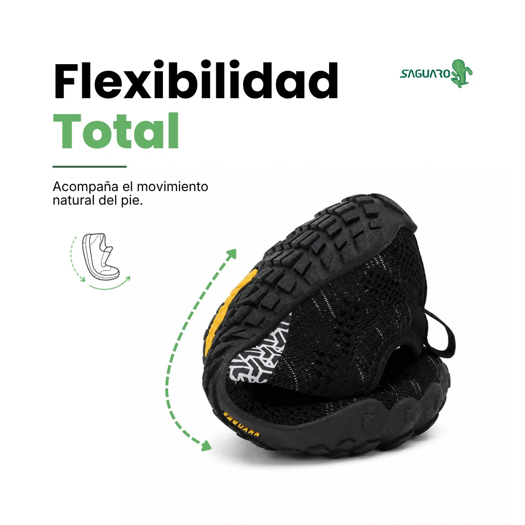Saguaro Kids Smart I negro flexibilidad — zapatilla barefoot infantil negra suela flexible Chile