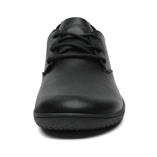 zapato barefoot minimalista saguaro negro vista frontal directa