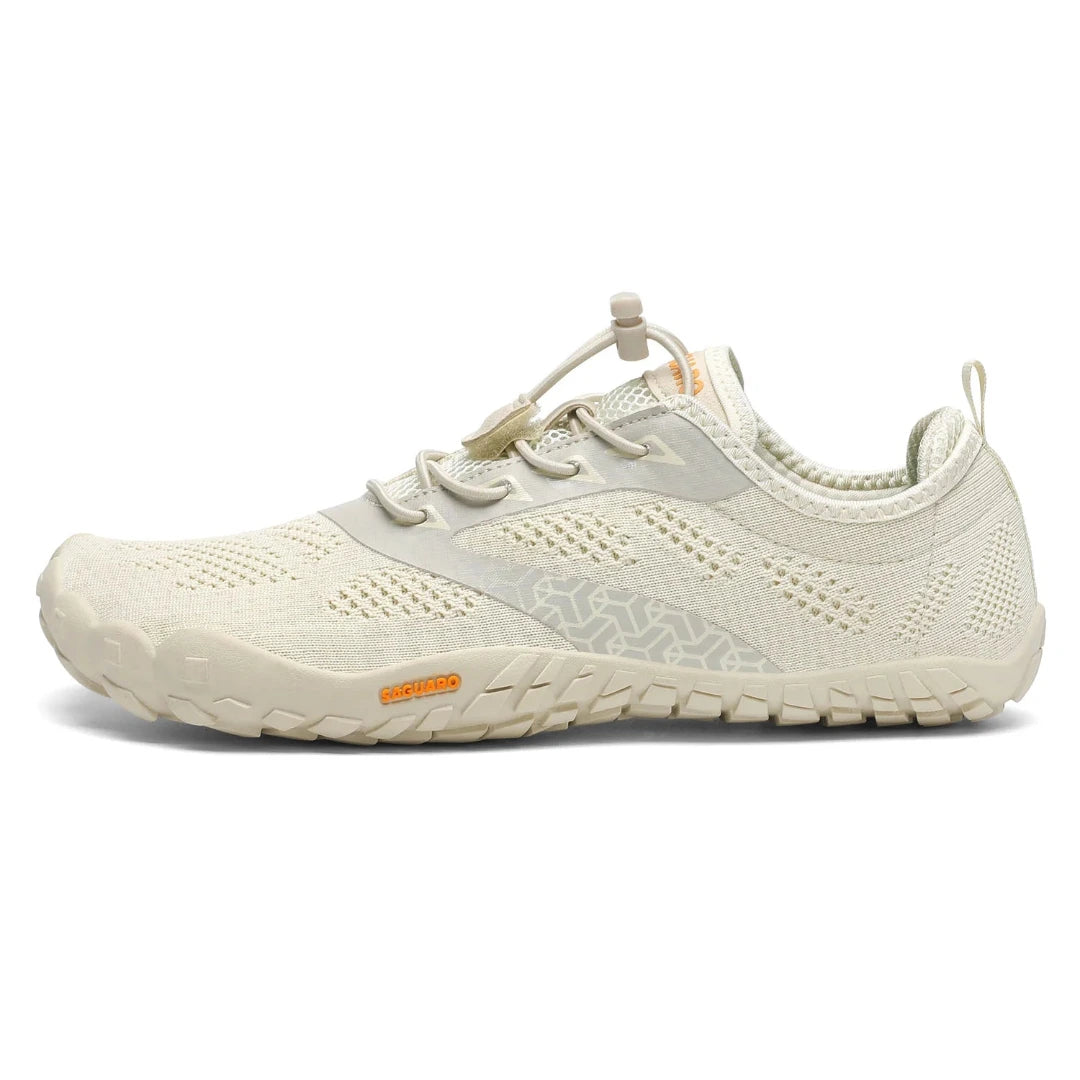 Zapatilla Saguaro Smart I beige vista lateral.