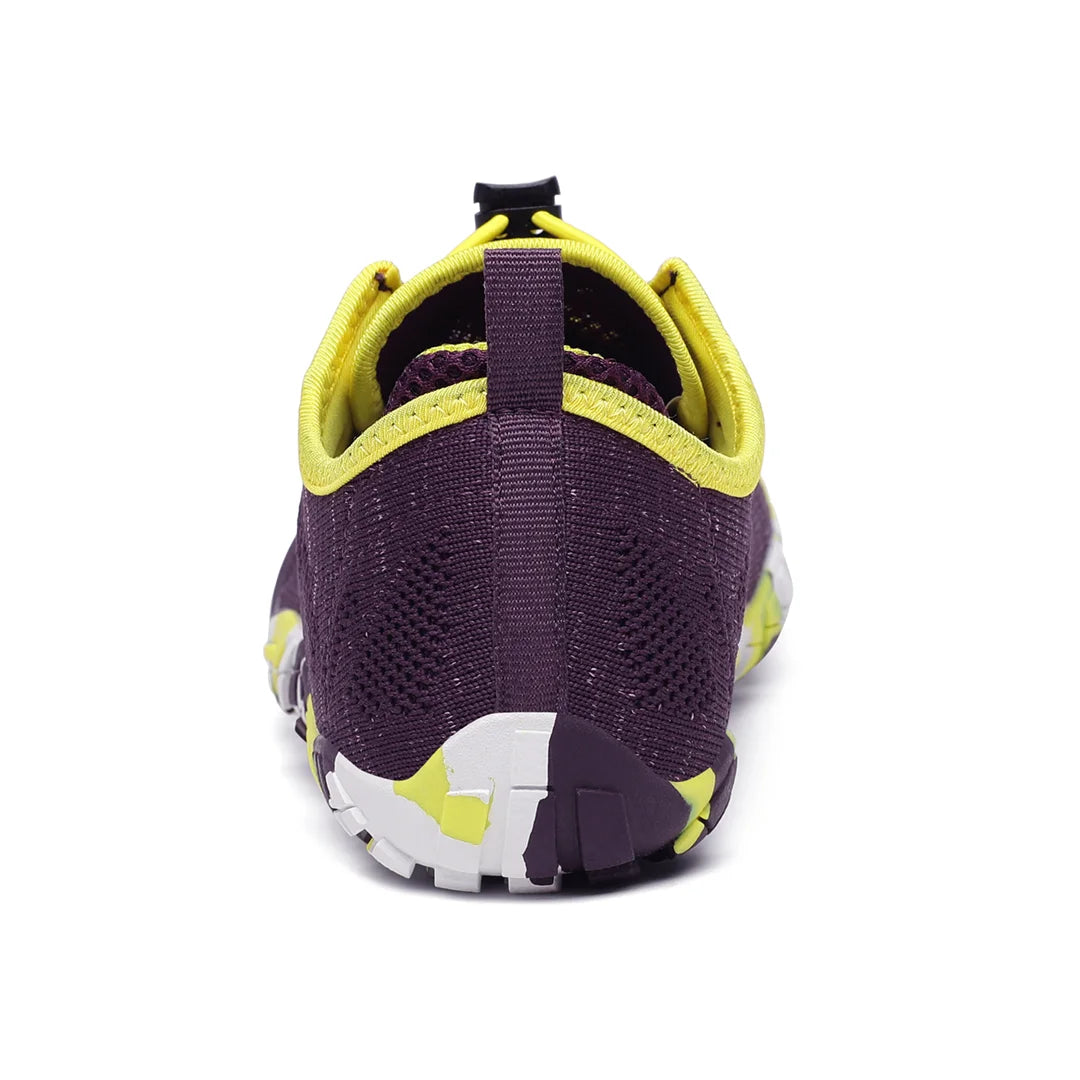 Zapatilla Smart II púrpura vista trasera mostrando talón reforzado.