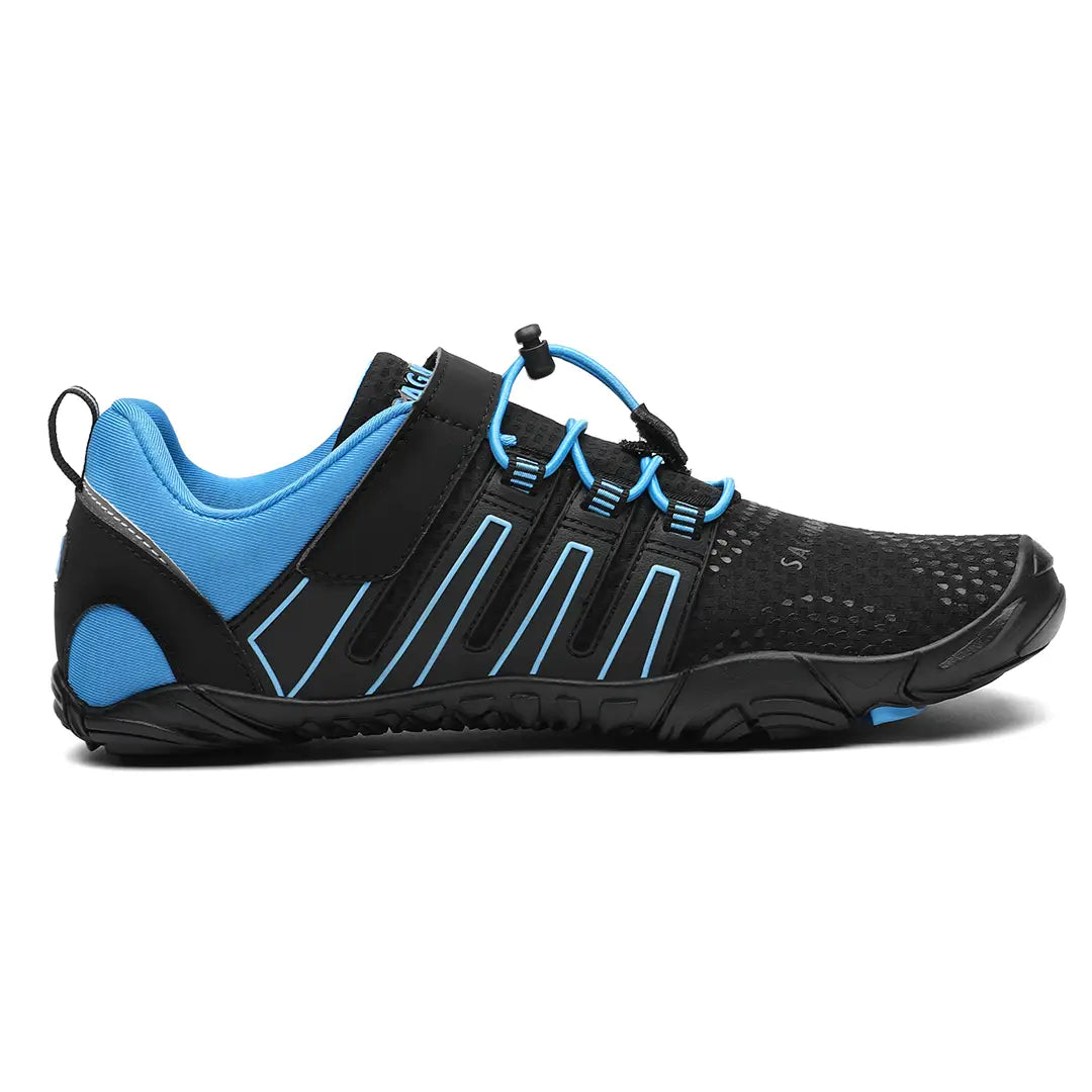 Zapatilla Saguaro Vigor II azul vista lateral.