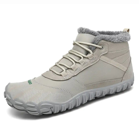 Saguaro Will I gris claro vista lateral con diseño barefoot invernal.