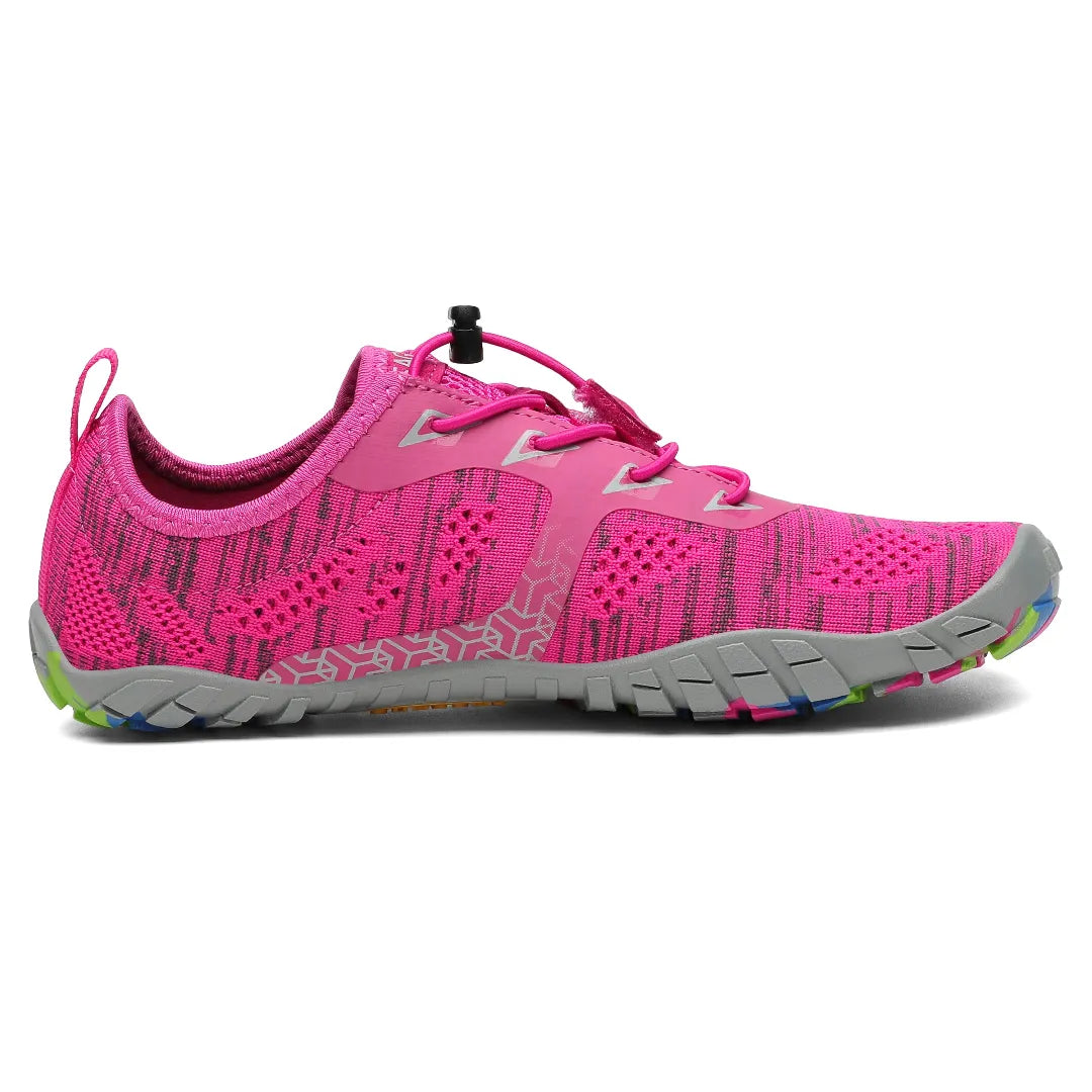 Zapatillas Smart I rosas vista interna mostrando tejido transpirable.