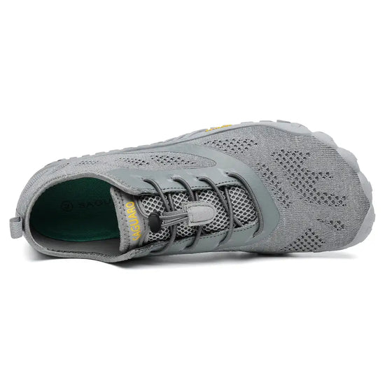 Zapatillas Smart I grises vista superior mostrando diseño transpirable barefoot.