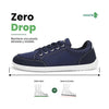 Saguaro Stellar II azul zero drop — zapatilla barefoot casual azul vista trasera suela plana Chile