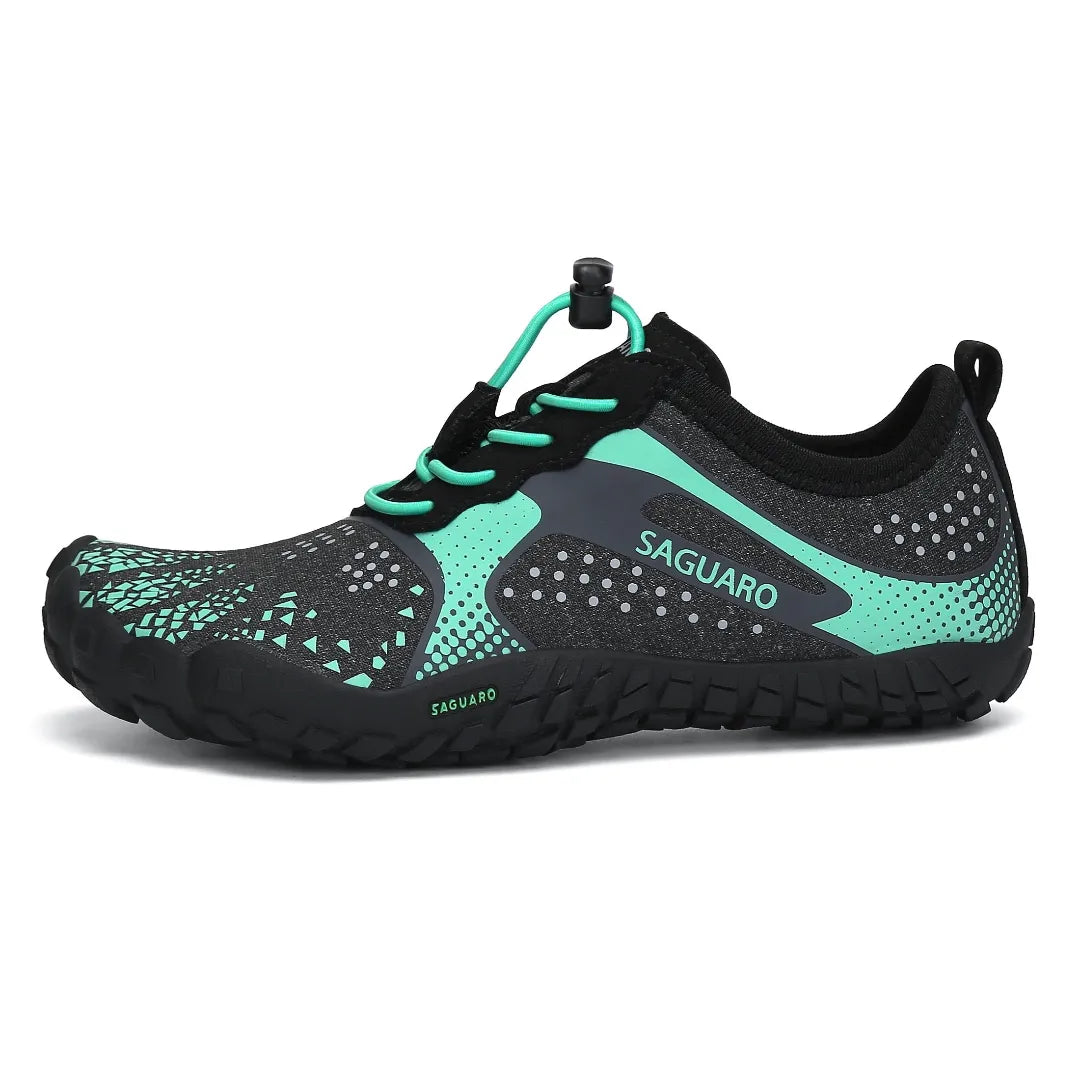 Zapatillas barefoot Kids Fast I verdes vista lateral interna 