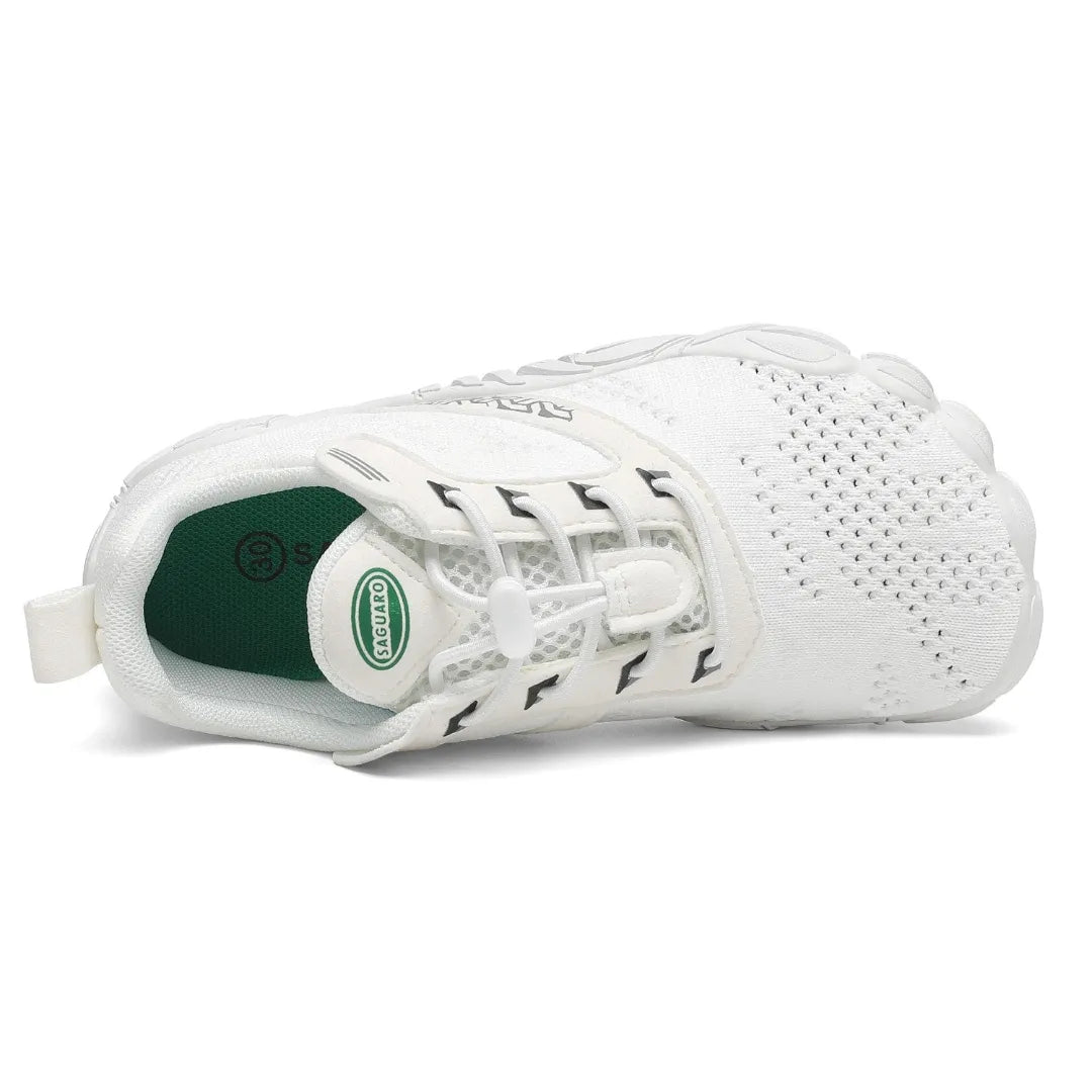 Zapatillas barefoot Kids Free I blancas vista superior