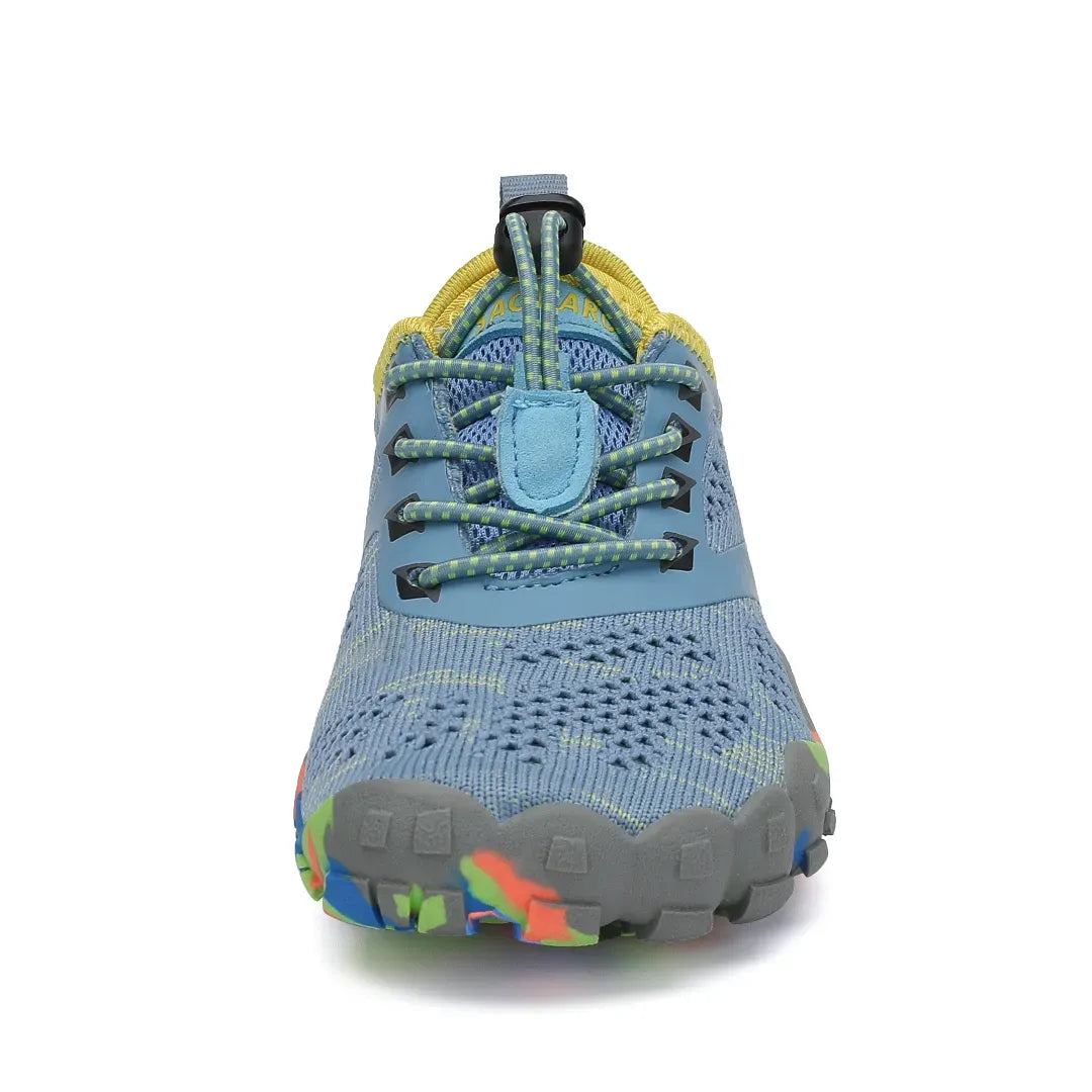 Zapatillas barefoot Saguaro Kids Smart I celeste vista frontal