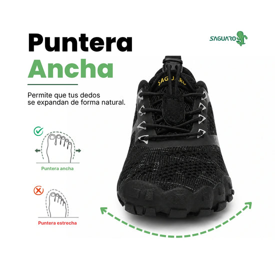 Zapatillas barefoot Saguaro Kids Smart I negras puntera ancha