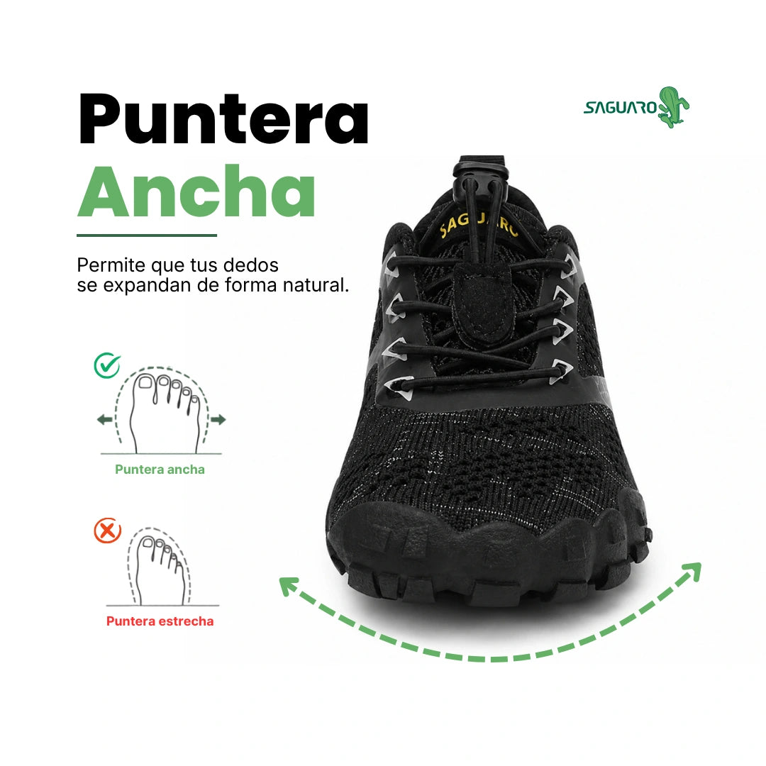 Zapatillas barefoot Saguaro Kids Smart I negras puntera ancha